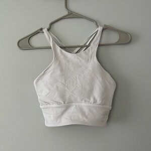Lululemon white high neck sports bra